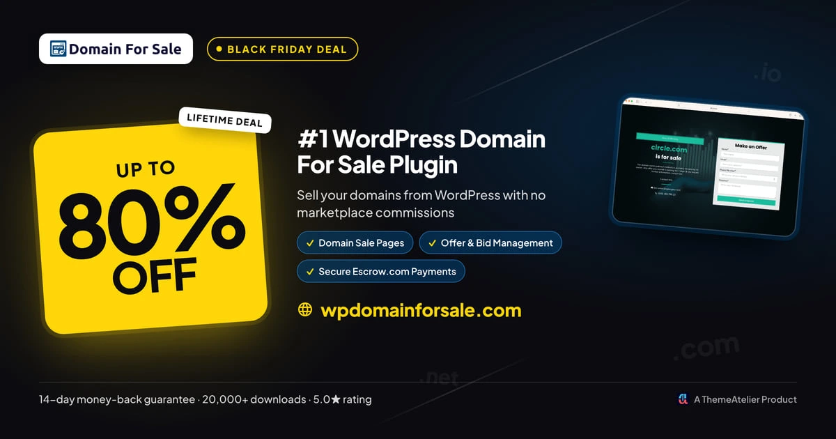 domain for sale bfcm deal
