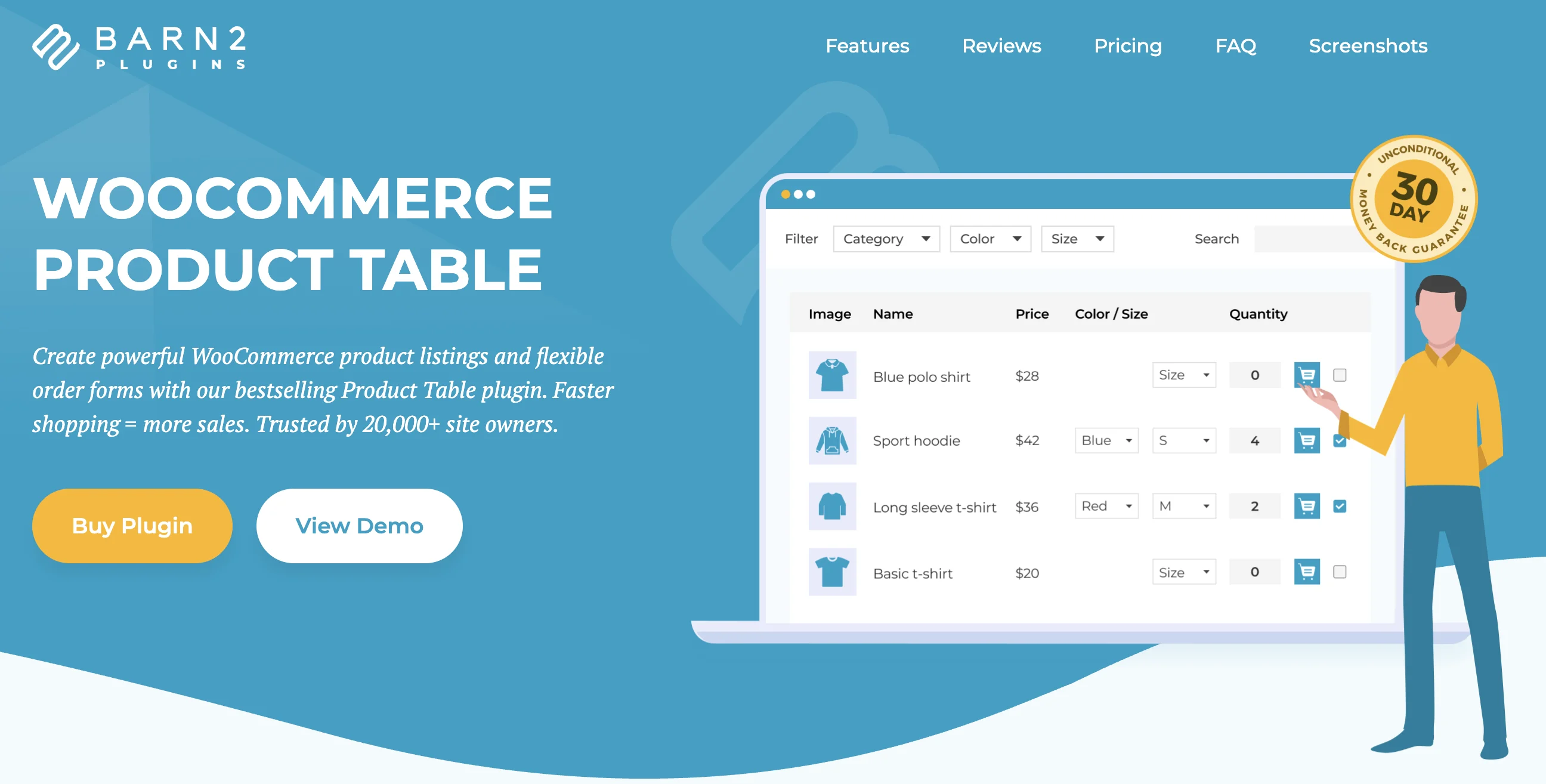 WooCommerce Product Table plugin by barn2