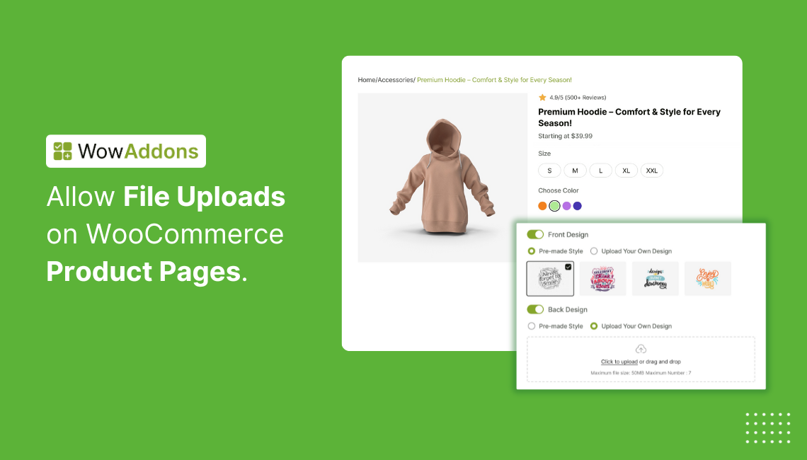 Allow file uploads on product pages in WooCommerce
