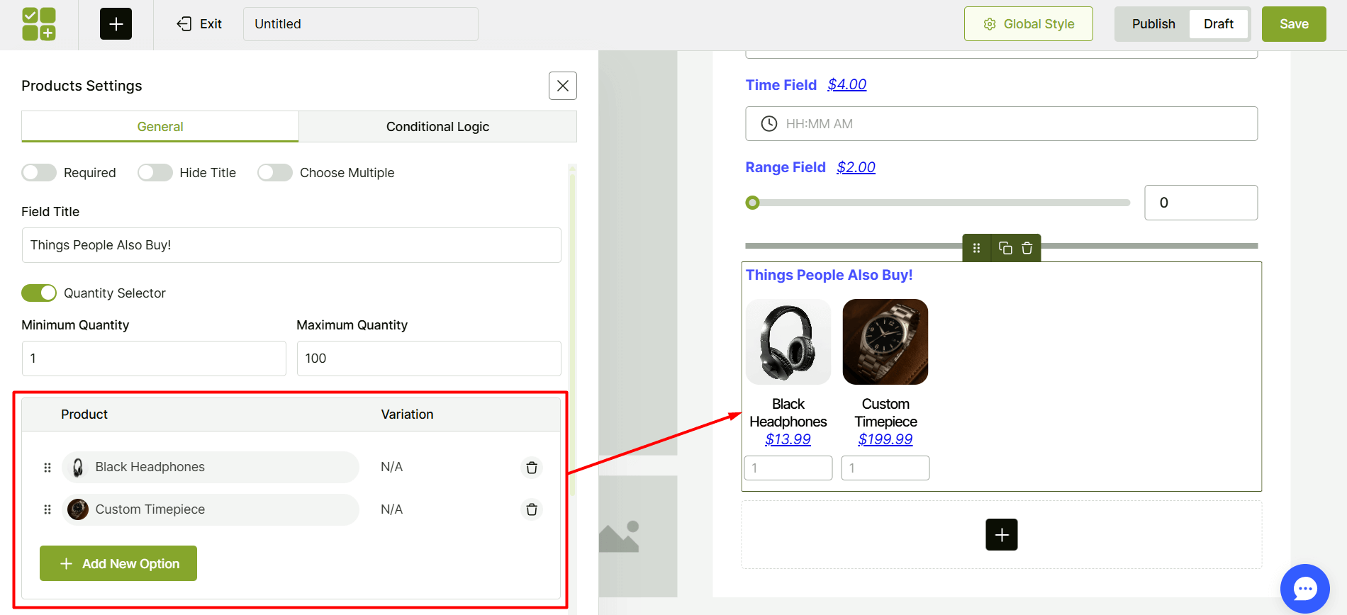 Working with the Product Field