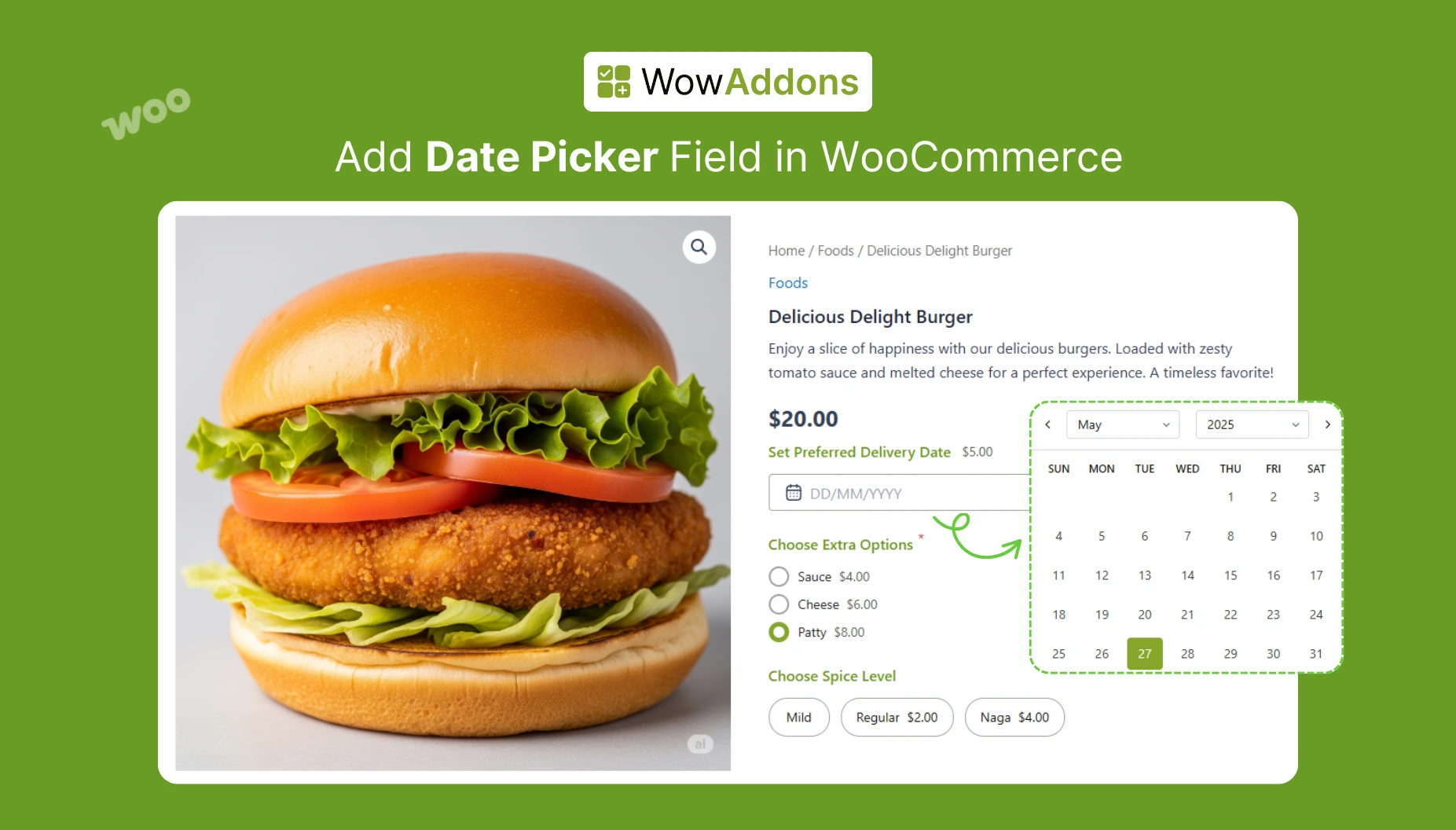 Add Date Picker Field in WooCommerce