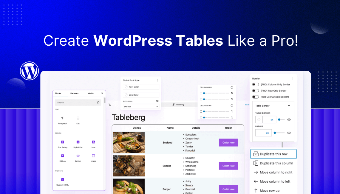 Create WordPress Tables like a Pro
