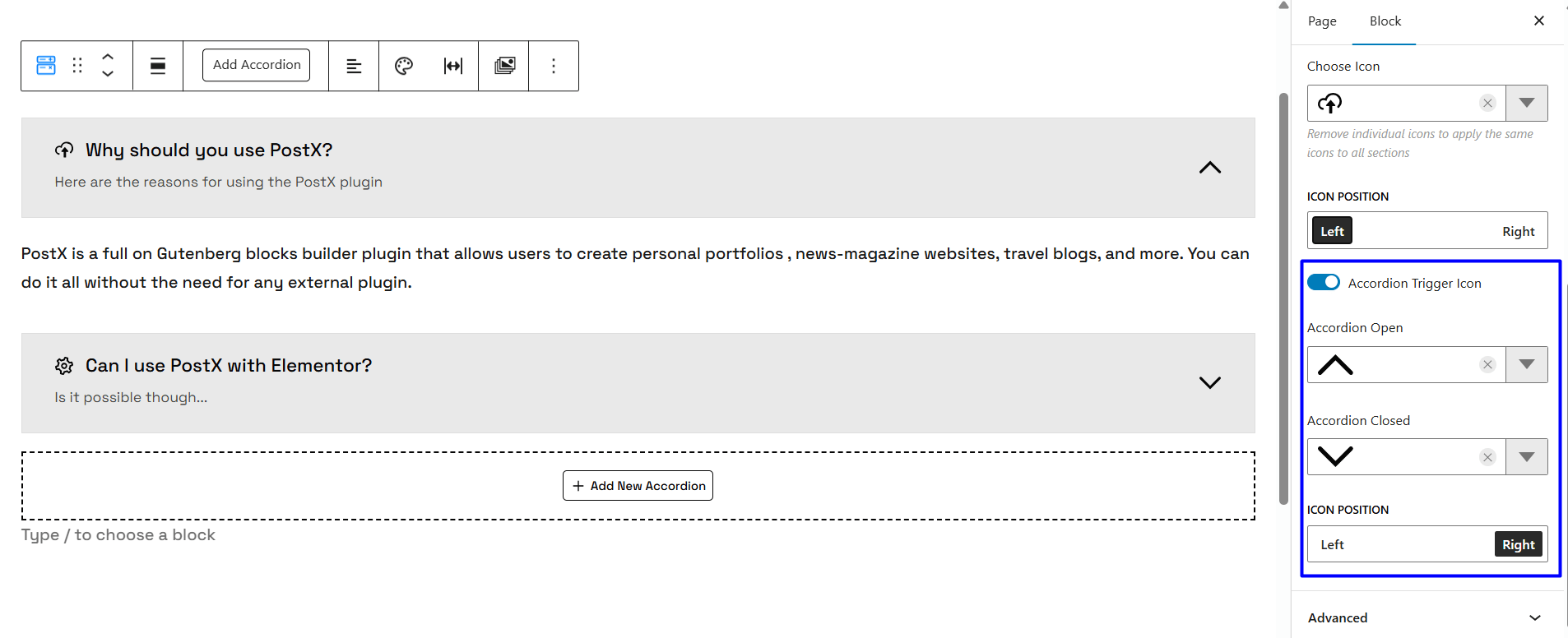 Trigger Icon Settings - Initial Setup