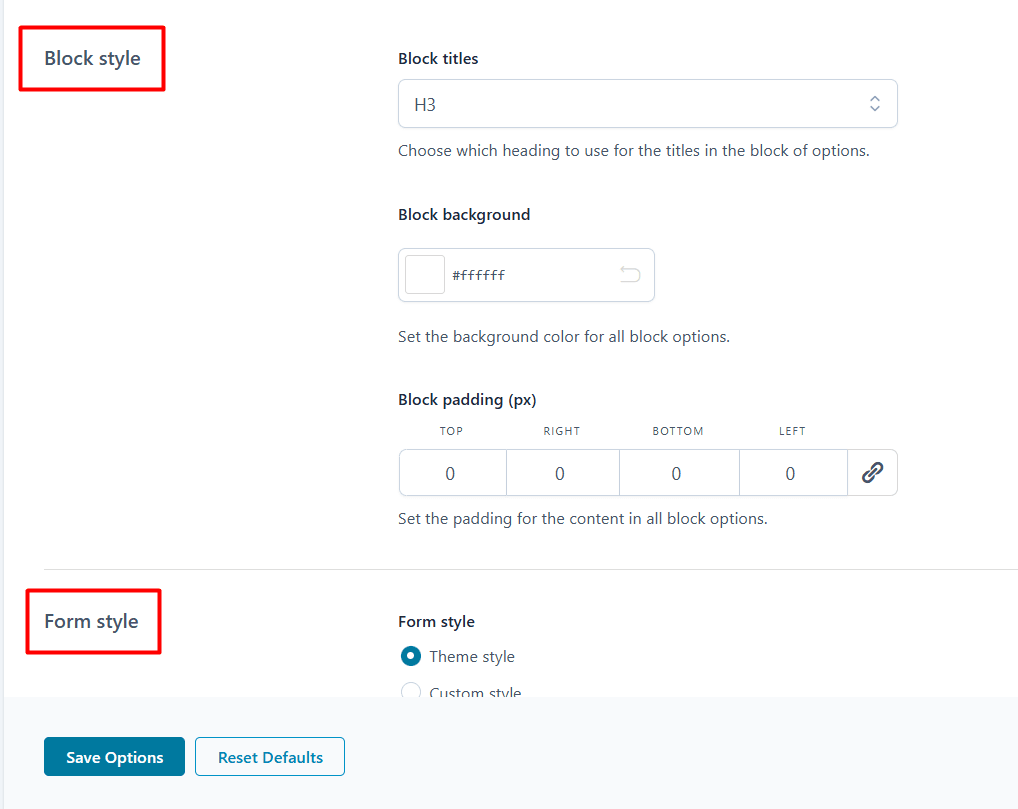 YITH Product Addons Styling settings
