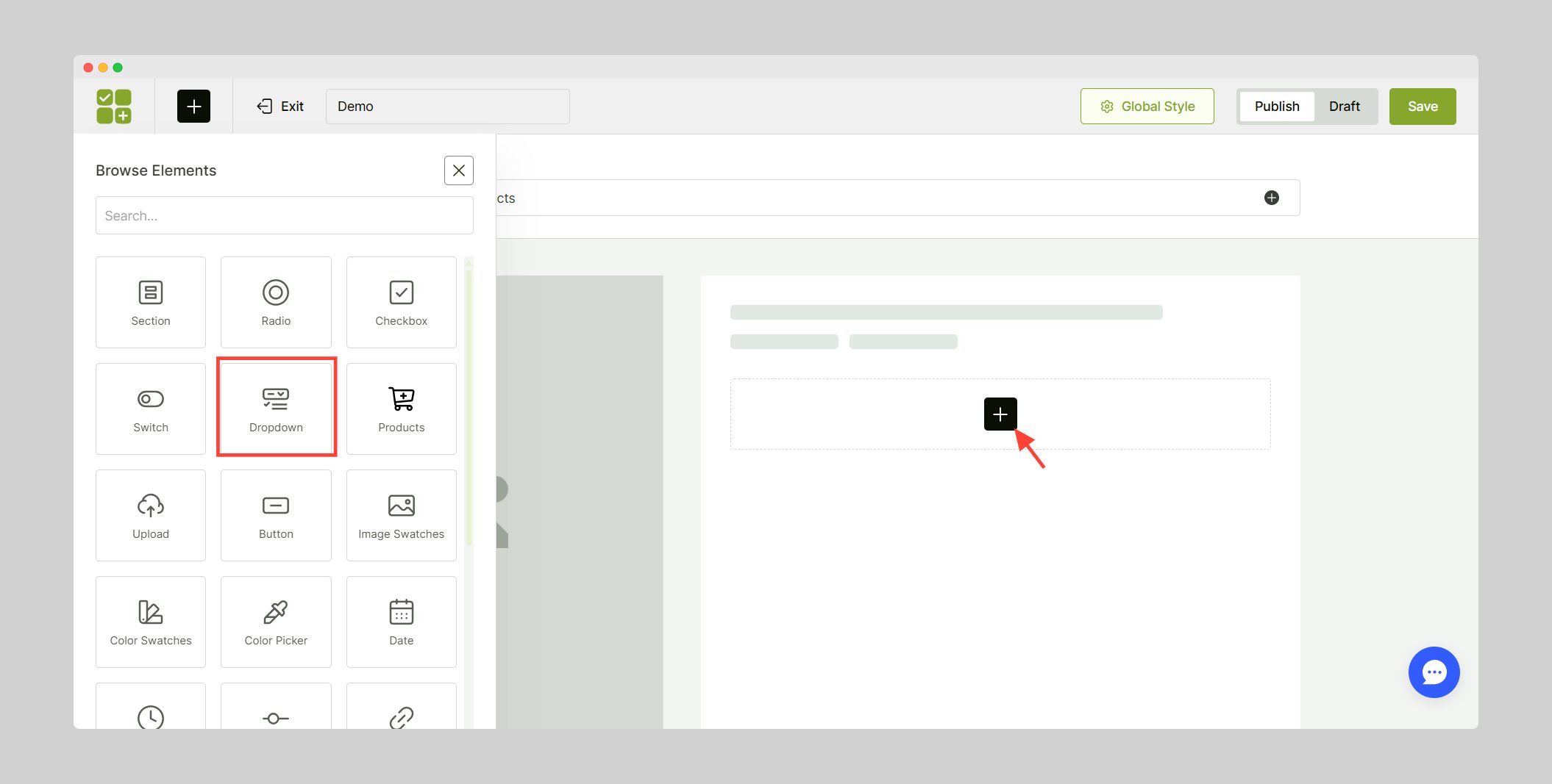 Add a dropdown field