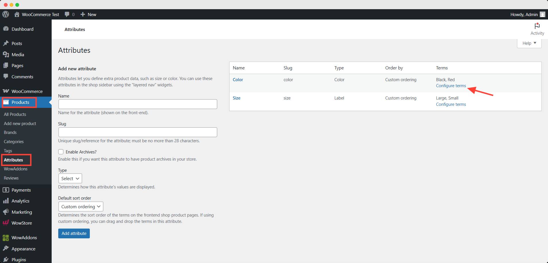 Product Attributes