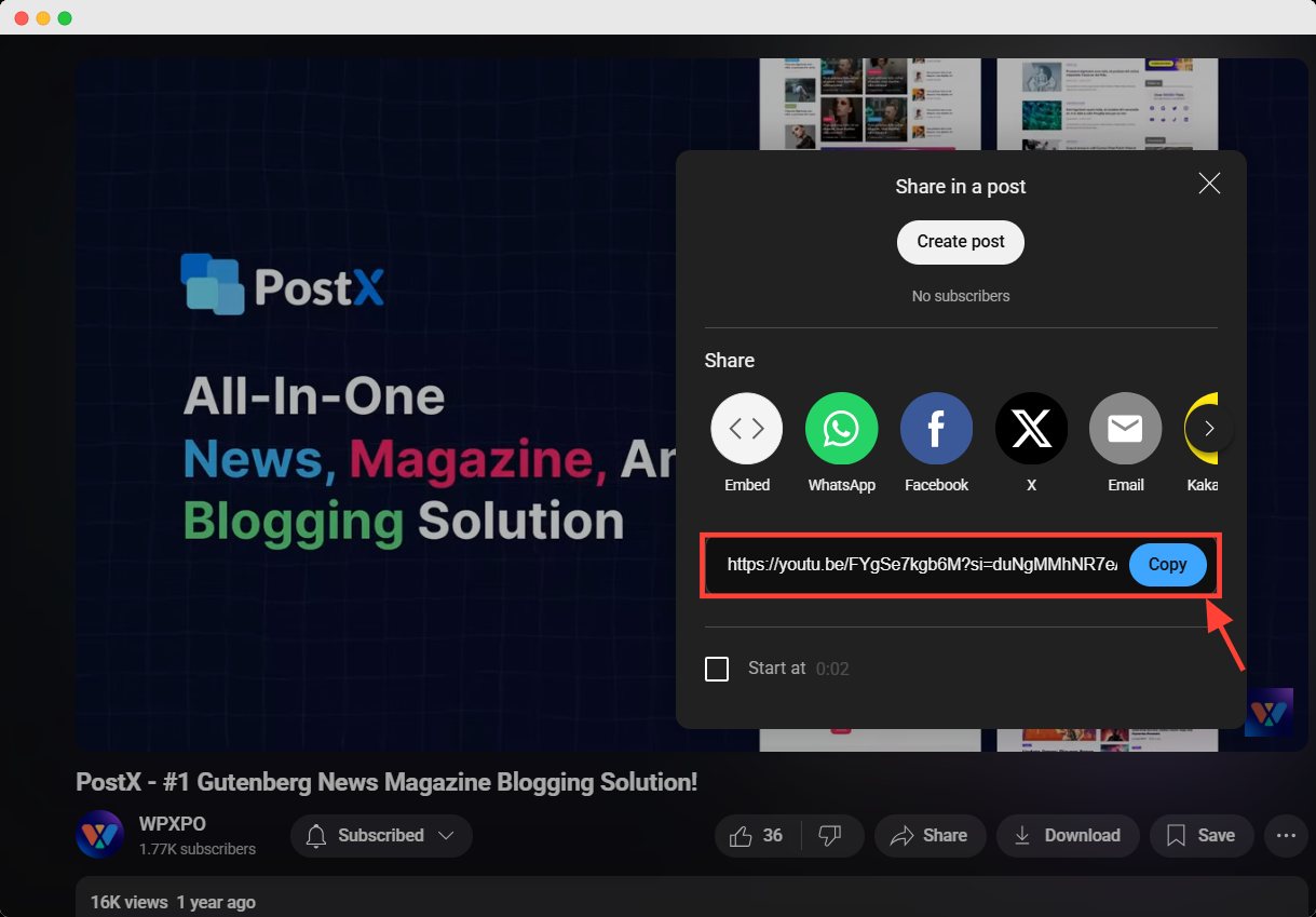 Copy the url
