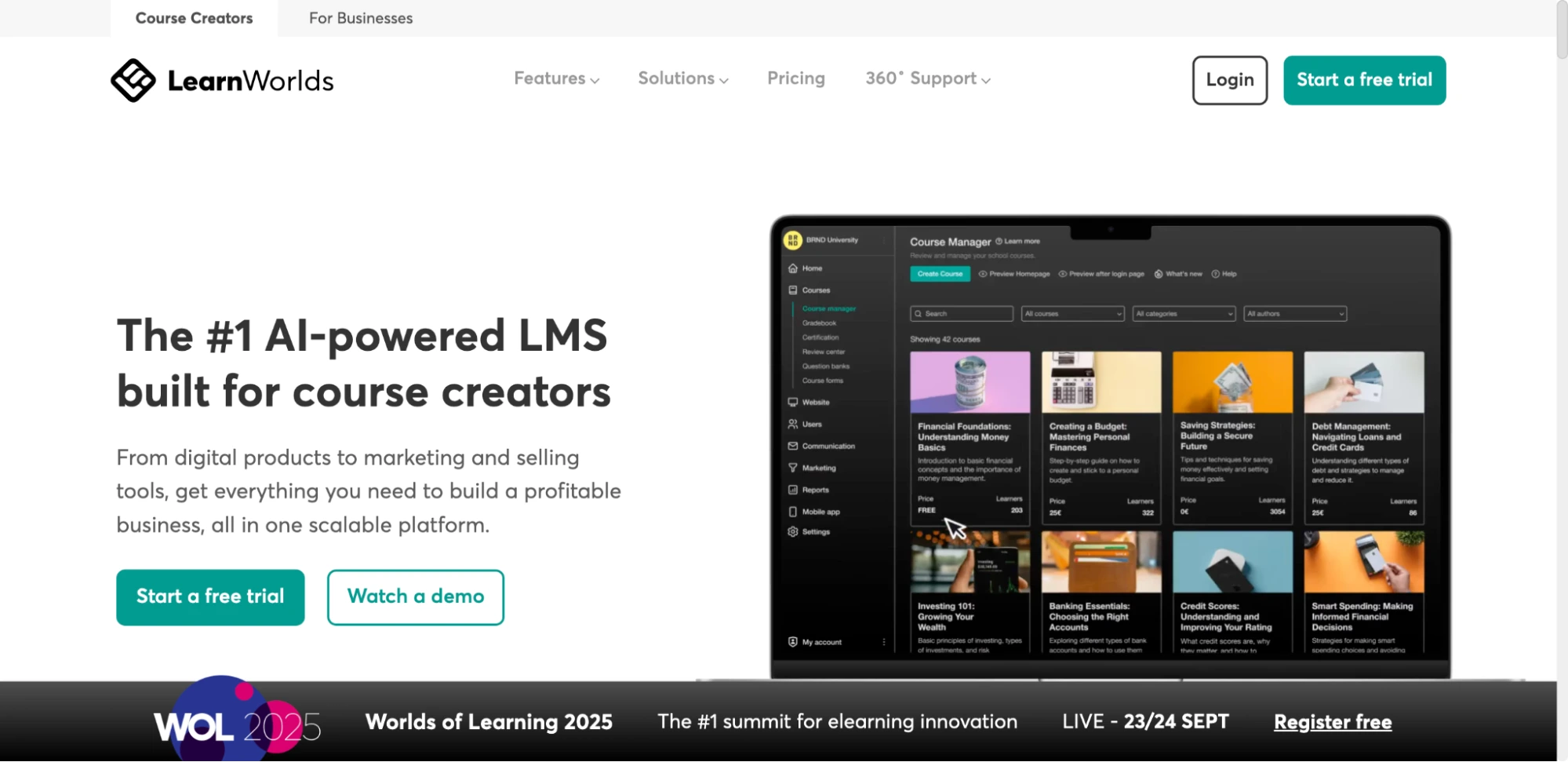 LearnWorlds as a digital platform