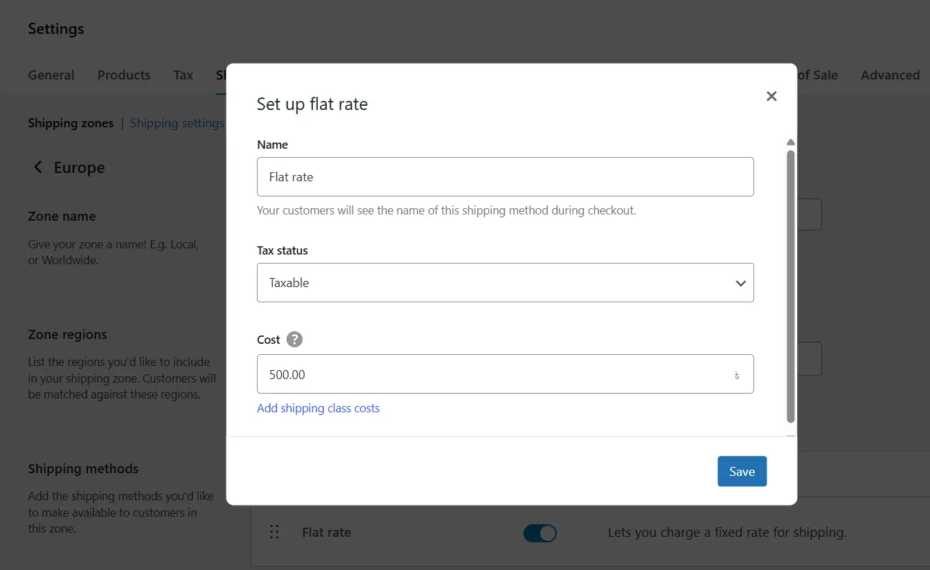 Limited Shipping Method Settings in WooCommerce