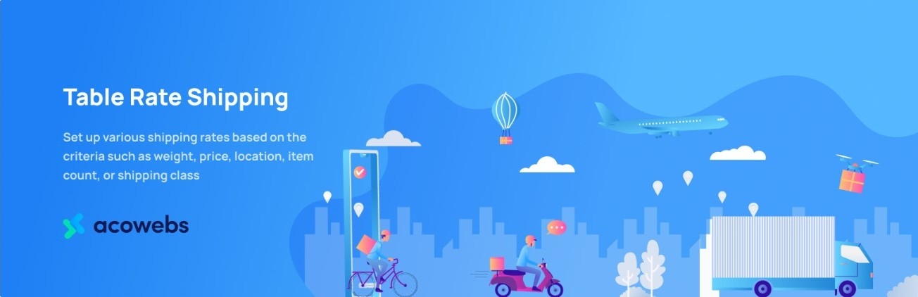 Table rate shipping for WooCommerce