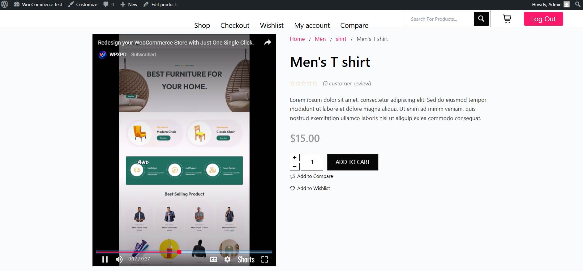 video in single product page gallery