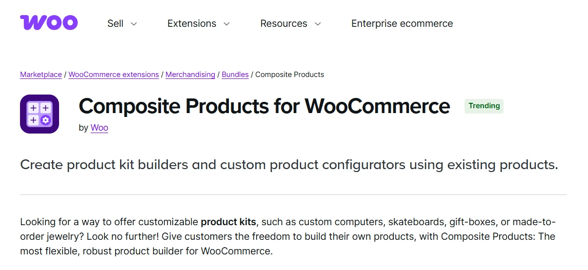 composite products for woocommerce