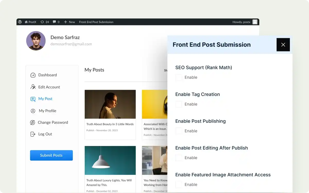 Access to the Backend Editor