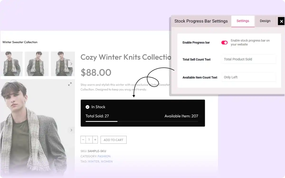 Add Custom Text to Stock Progress Bars