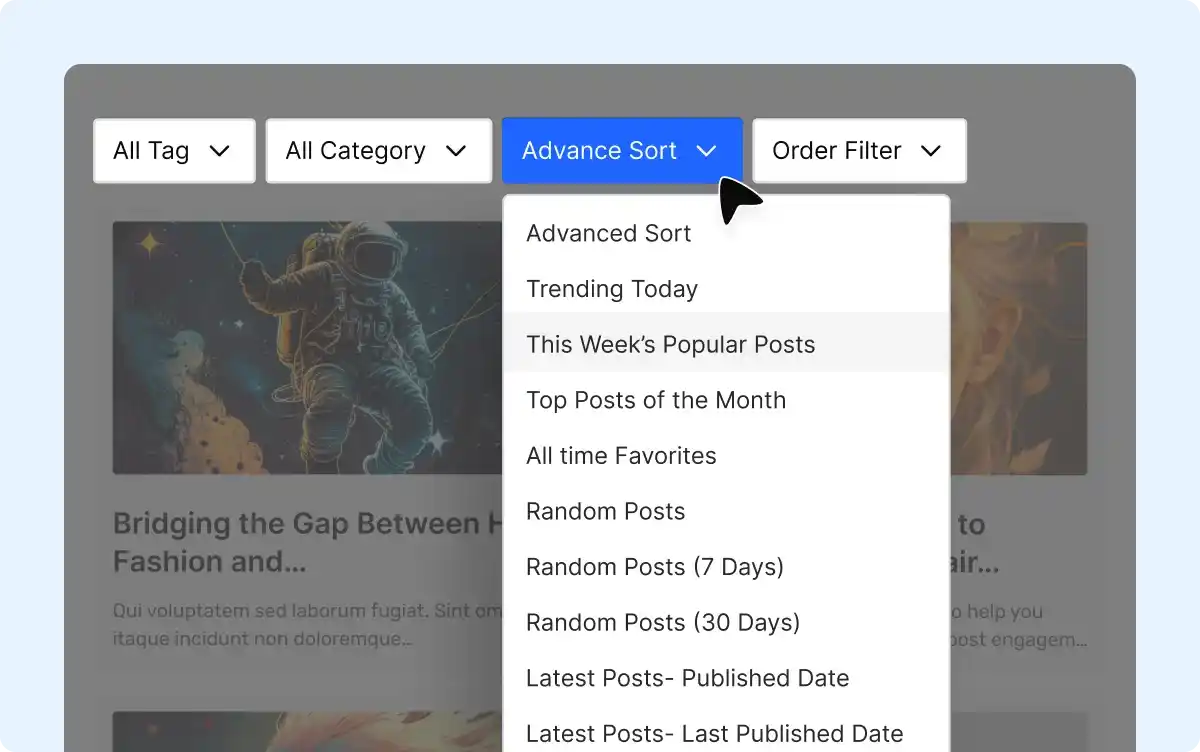 Advanced Post Sorting Option in WordPress Post Filter
