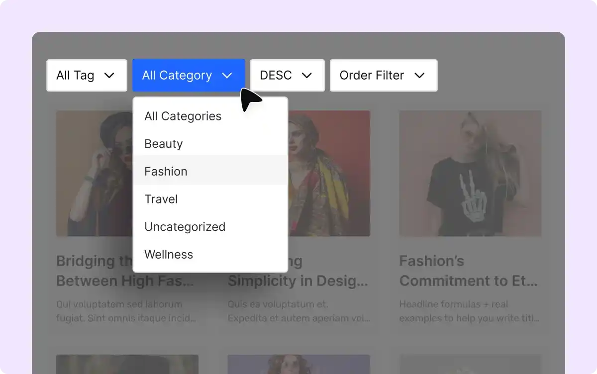 AJAX-Powered Post Category Filter in WordPress Post Filter