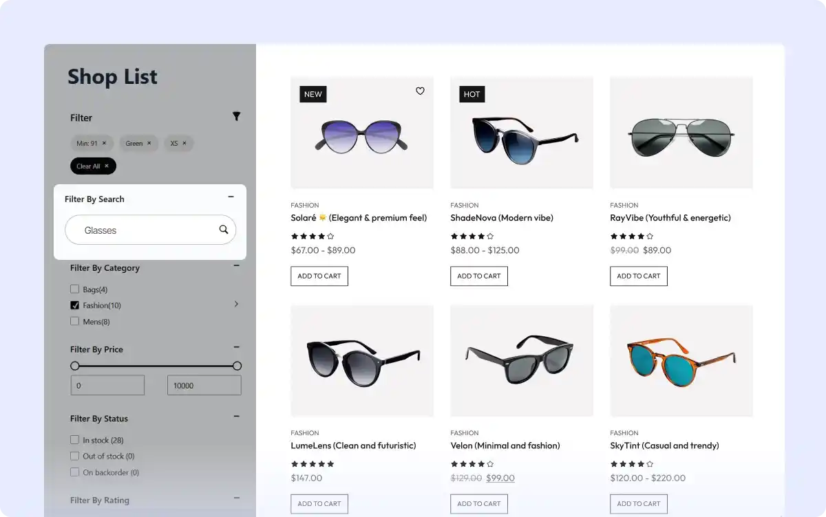 Ajax Product Search