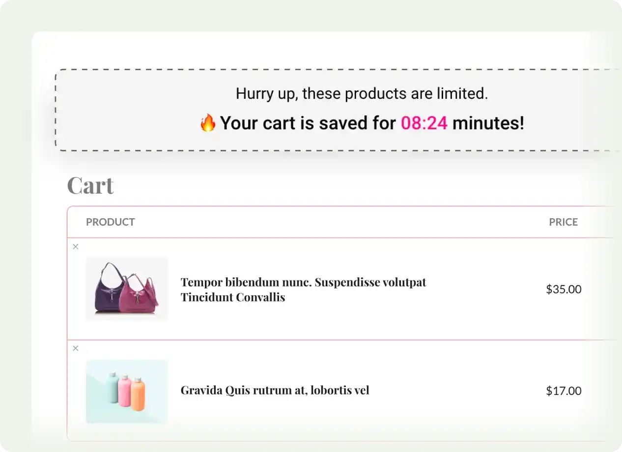 Cart Reserved Timer for WooCommerce