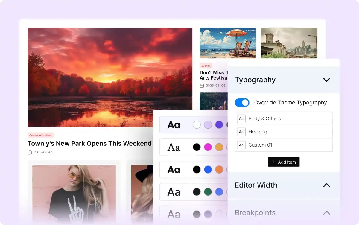 Change Global Color and Typography