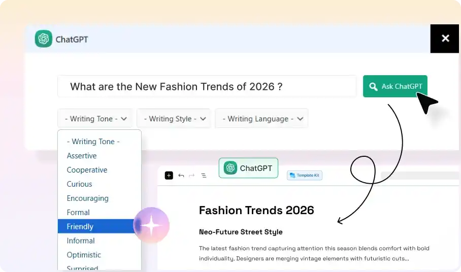 Screenshot of PostX and ChatGPT integration showcasing content genaration with Ai.