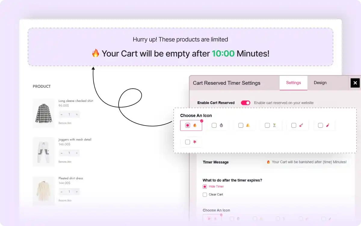Choose Icons for Timer Display