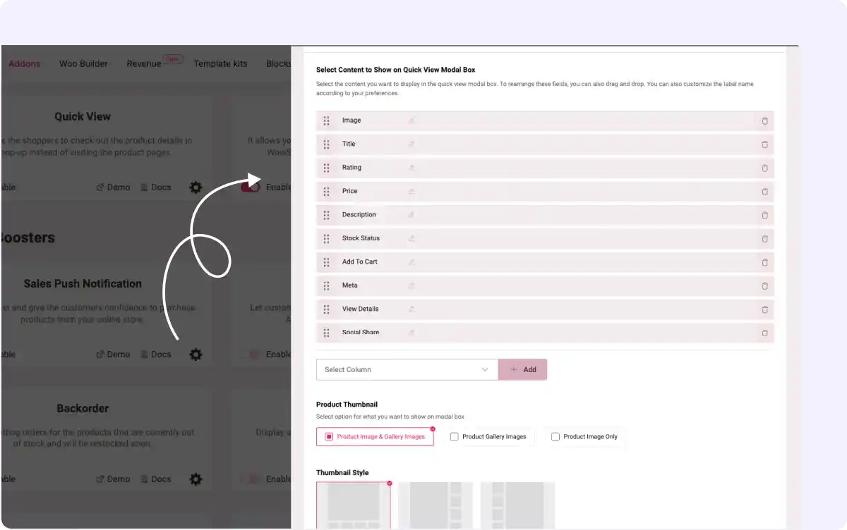 Customizable Modal Elements