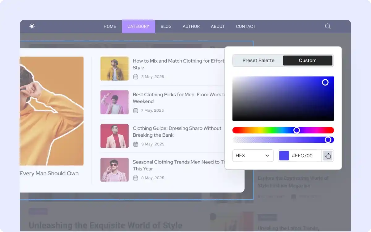 Customization Options