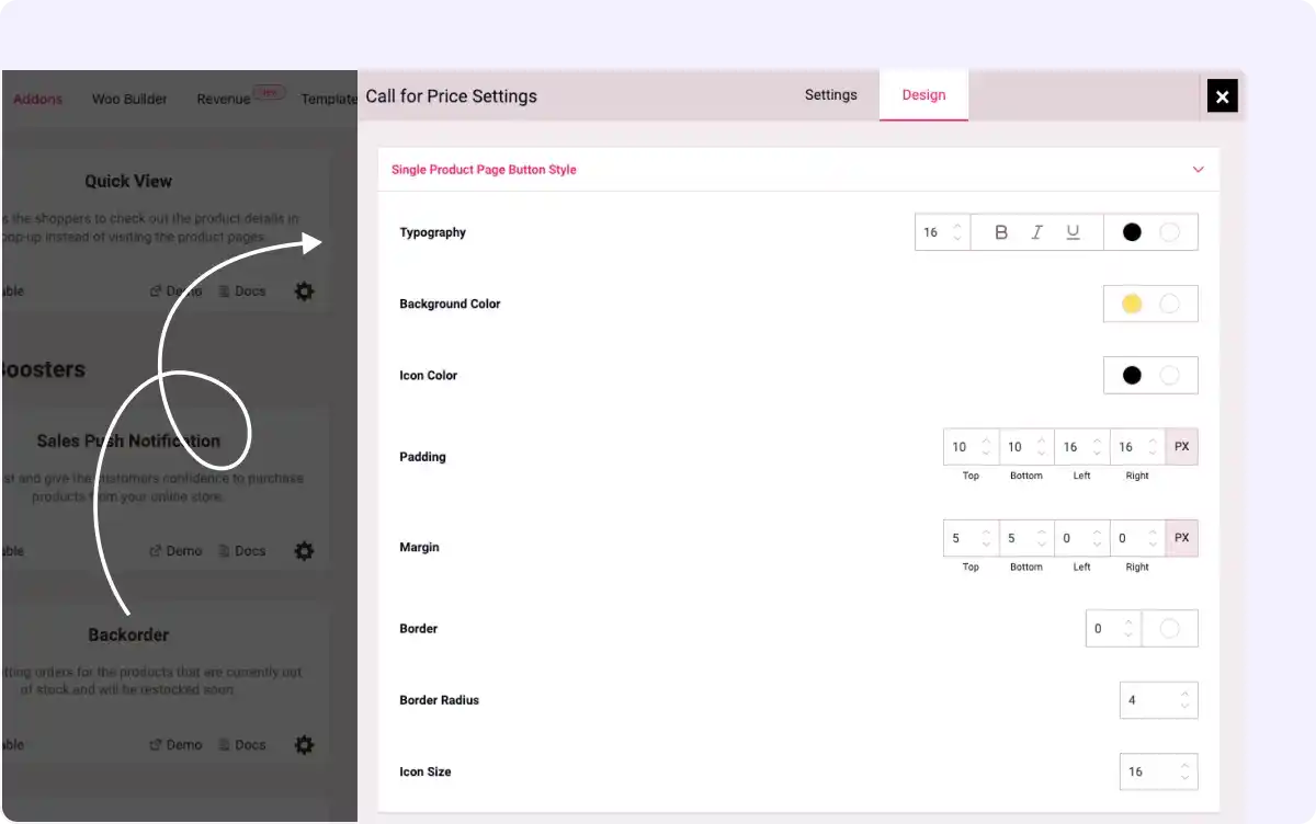 Customize Call for Price Button