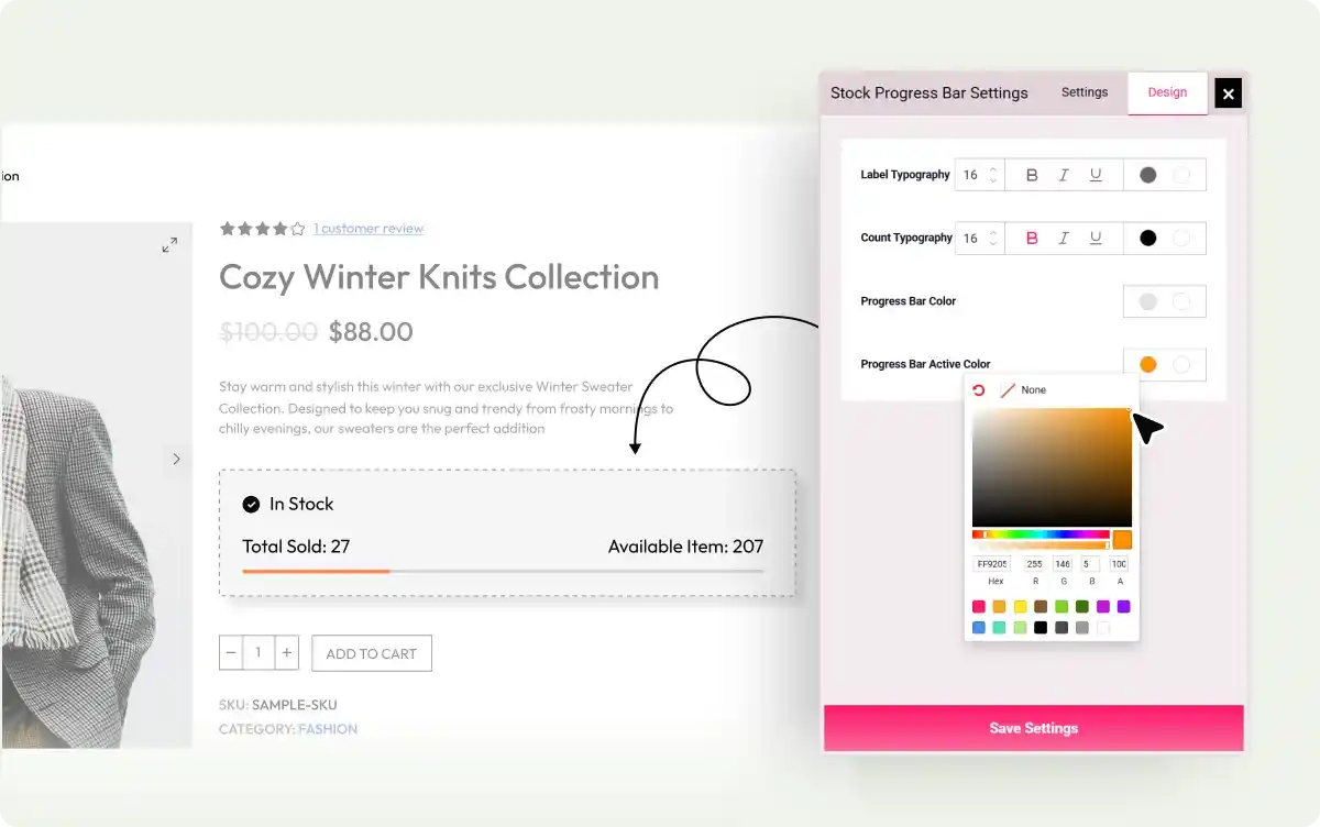 Customize Stock Bar Appearance