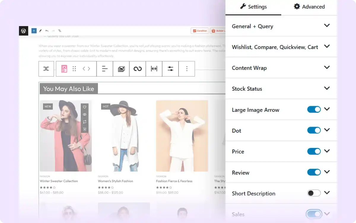 Customize the Design for the Cross-sell Section