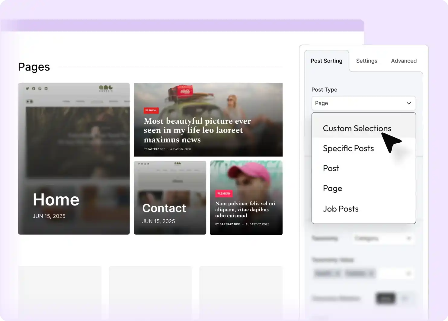 Combine Posts, Pages, and more without Hassle