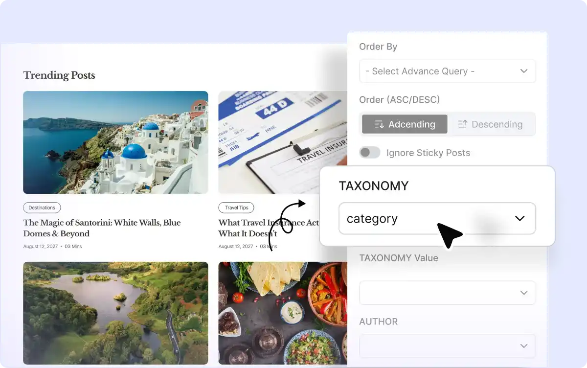 Display Post By Category