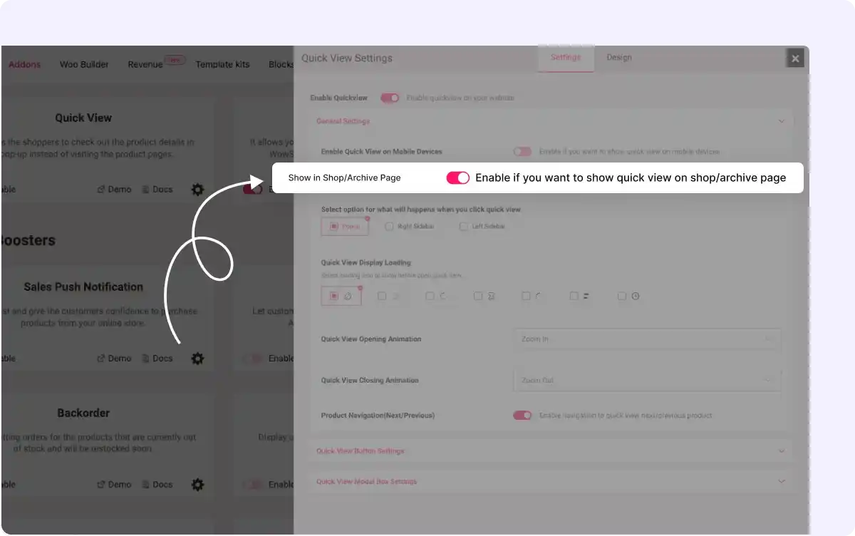 Display on Shop and Archive Pages