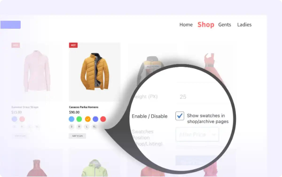 WooCommerce Variation Swatches on Shop and Archive Pages