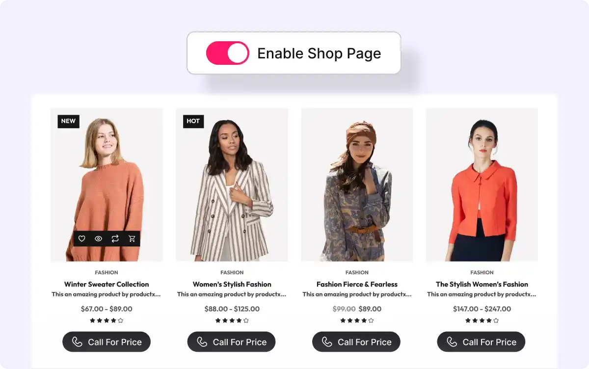Enable Call for Price on Store Pages