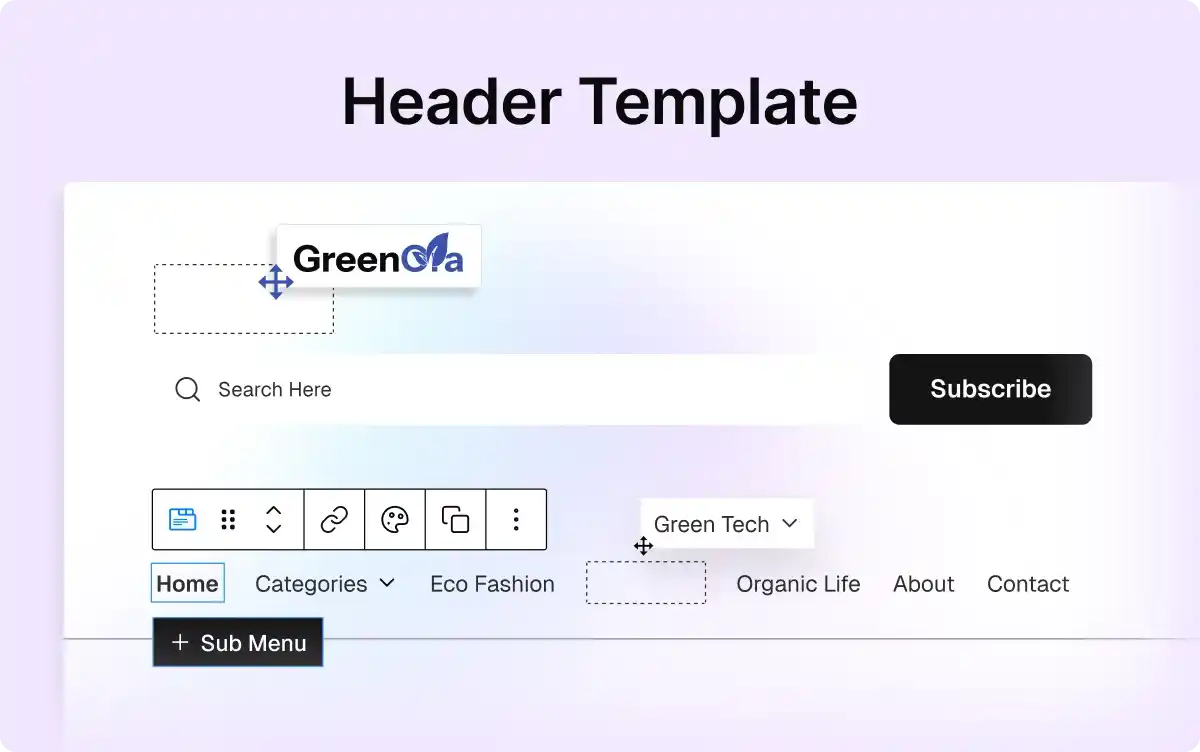 Gutenberg Header Builder