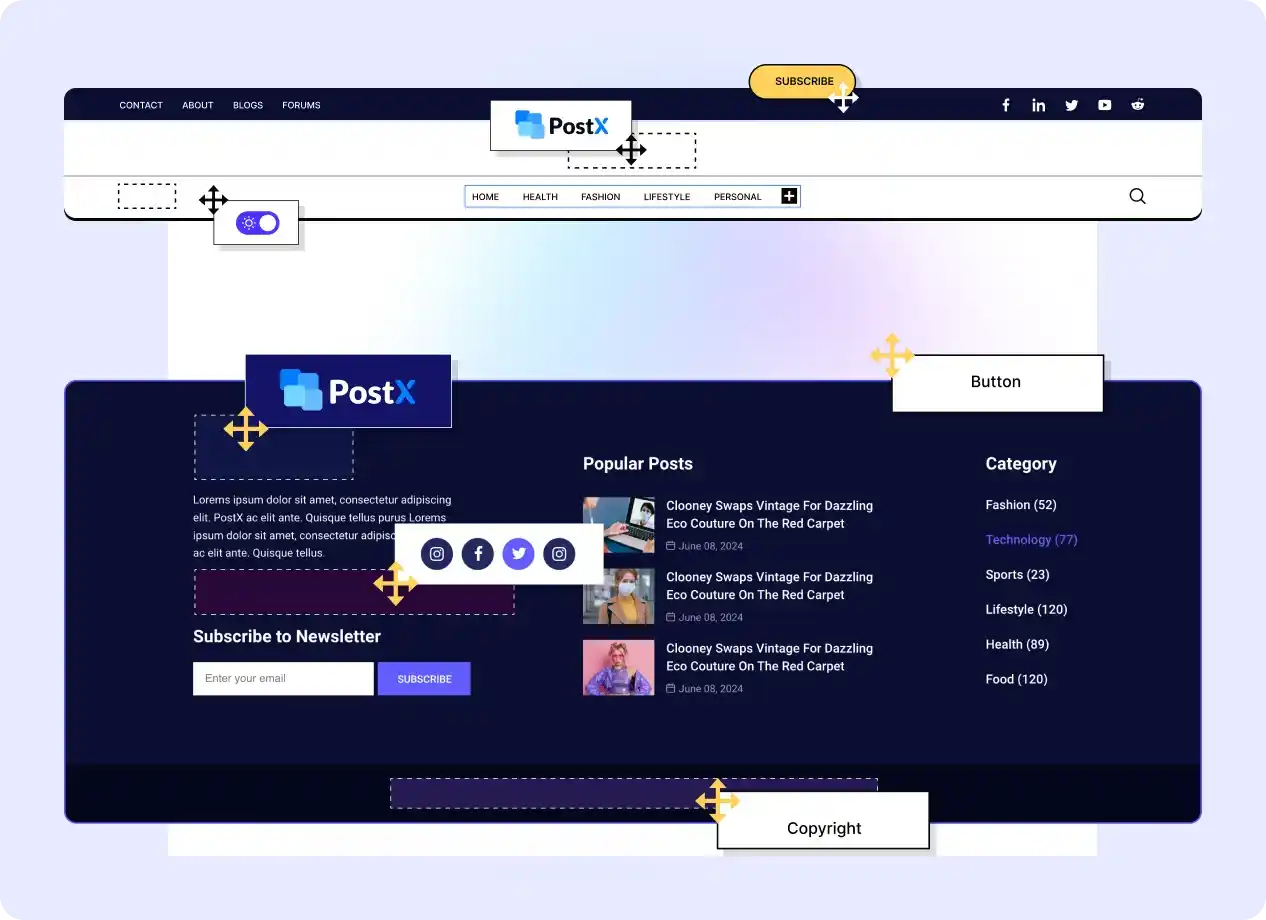 Gutenberg Header Footer Builder 