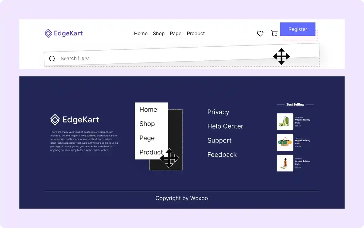 Header and Footer Builder