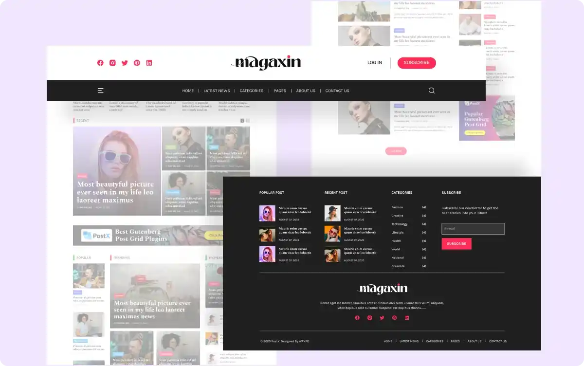Header and Footer