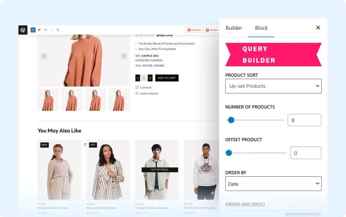 Instantly Display Upselling Products