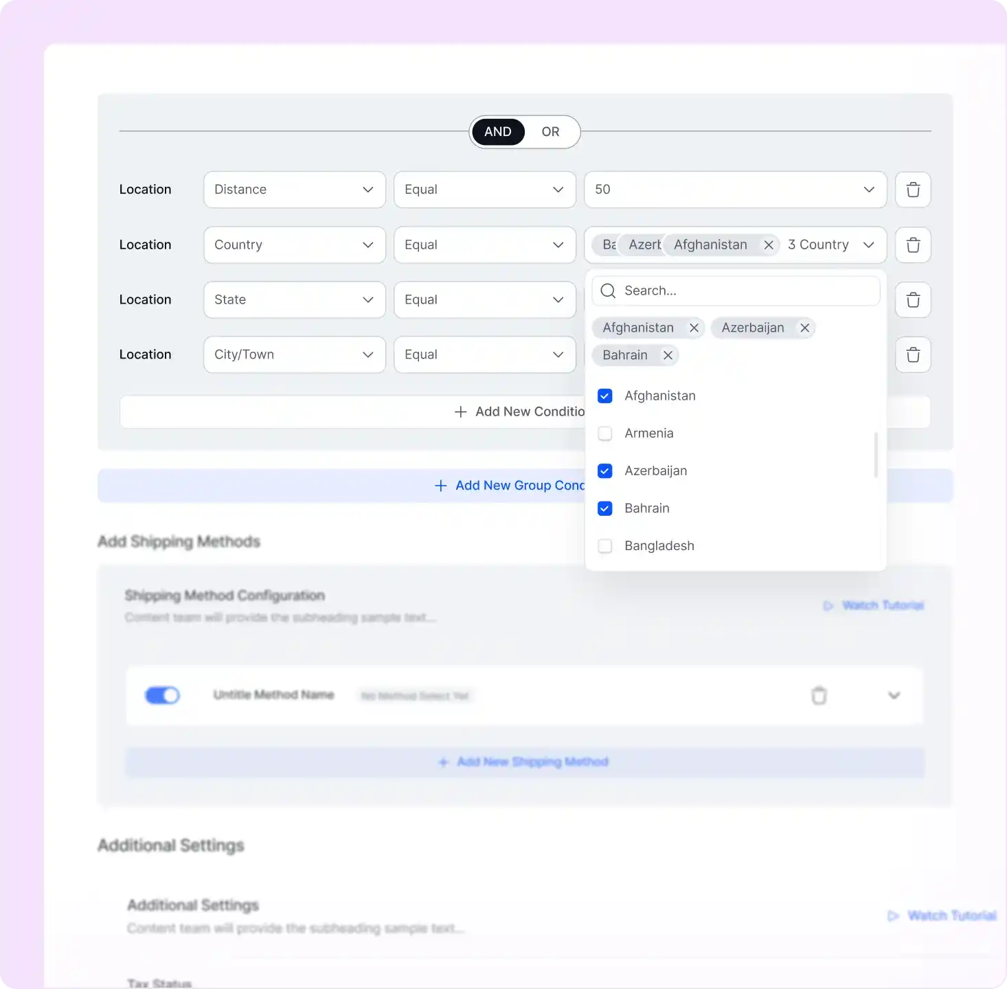 Location-Based Shipping