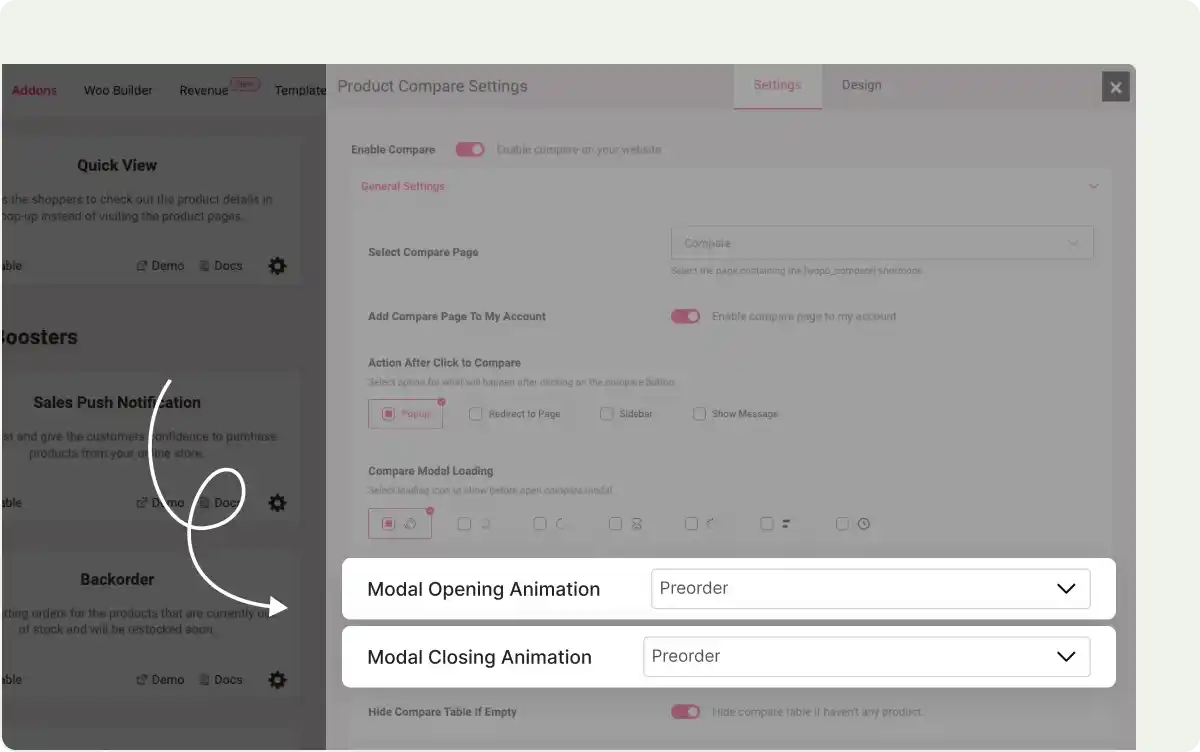 Opening and Closing Animations