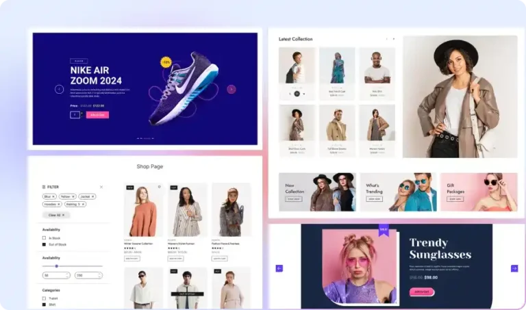 Displaying Premade Paters of WowStore's WooCommerce Blocks.