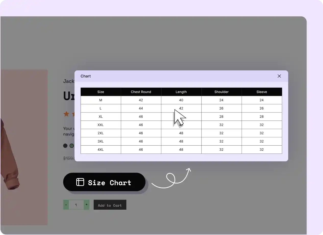 Product Size Charts for WooCommerce