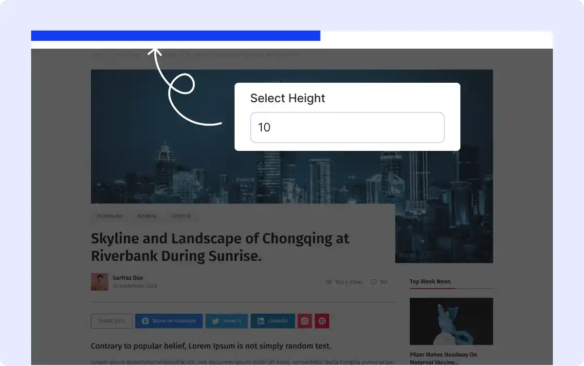 Progress Bar Height