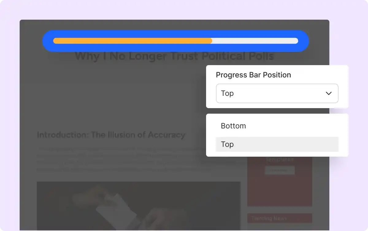 Progress Bar Position