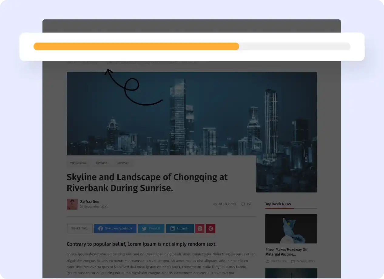 Reading Progress Bar for WordPress