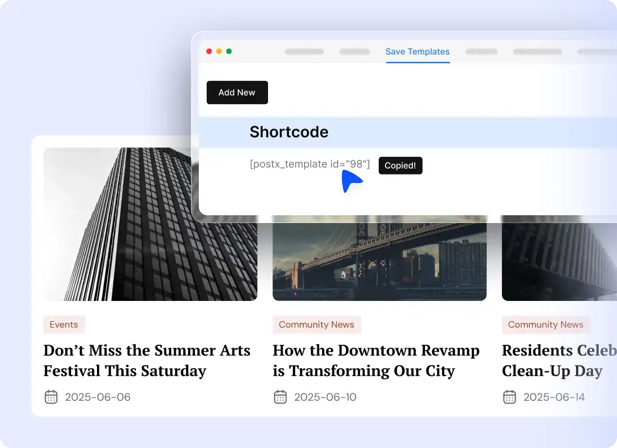 WordPress Saved Templates