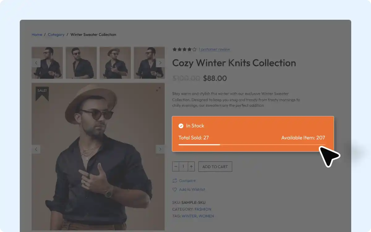 Show Stock Levels on Product Pages