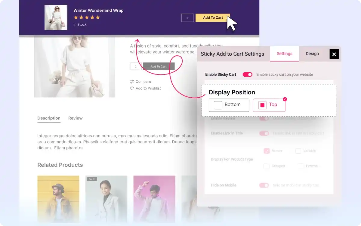 Sticky Add to Cart Position